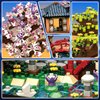 PQKIE Cherry Blossom Tree Building Set,2280 Pcs Japanese Sakura Tree House Pond Building Kit,STEM Cherry Bonsai Tree Building Set, Flower House Micro Blocks Toys, Christmas Gifts for Adults,Kids 8-14+