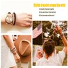 AXEN 8PCS Elastic Hair Tie for Women Girls, Cotton Bands Soft Woven Ponytail Holders for Thick Hair and Curly Hair, Double Mixed Colors 2