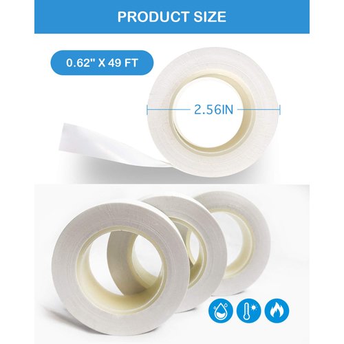 Wapodeai 3pcs Electrical Tape, Professional White Electrical Tape, Flame Retardant Indoor Outdoor High Temperature Resistance Electric Tape, 0.62 in X 50 ft.