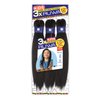 RUWA Sensationnel Crochet Braids African Collection 3X Ruwa Pre-Stretched Braid 12'' (Kids) (Pack of 3, 4- Medium Dark Brown)