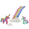 Plus Plus Learn to Build Set, 240 Mini Interlocking Building Blocks, 3D Puzzle Stem & Art Kit Playset - Unicorns