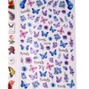 Butterfly Nail Art Stickers Flowers Nail Design Bulk Decals Holographic Self Adhesive Leopard Water Transfer Colorful Rose Girls