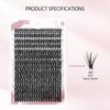 Lash Extension Kit DIY Lash Clusters Eyelash Extension Kit 9-16mm Individual 280pcs Lashes Kit with Lash Bond and Seal Lash Tweezers for Self Use (40D, 0.07D, 9-16mm, Kit) (PINK)