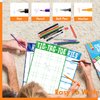 On The Go Game Pad, 80 Perforated Sheets Travel Activity Pad, 5 Games in 1 Plane Trip Pen Pencil & Paper Game(6” x 9”)