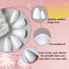 LoveOurHome 240pc Almond Press on Nails Short Fake Nails White Glue on Nails Short Almond Nails Press ons Acrylic Nail Full Cover Artificial Fingernail XS Stiletto False Nail with Adhesive Tabs