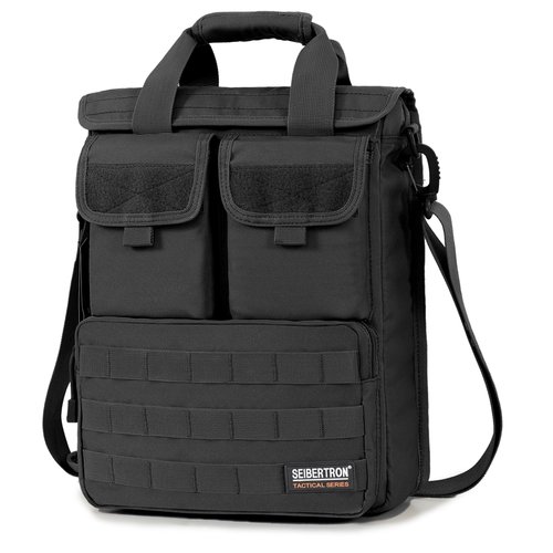Seibertron Field Tech Shoulder Bag Tactical Response laptop Attache Case Unisex One Size Black