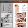 3D Microblading Eyebrow Tattoo Pencil 4 Fork Tip, Waterproof Magic Eyebrow Pencil Microblading Eyebrow Pencil, Natural Long-Lasting Fine Stroke Eyebrow Pencil with Micro-Fork Tip (B-Light Brown)