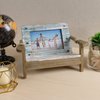 EXCELLO GLOBAL PRODUCTS Beach Chair Photo Frame: Holds 4x6 Horizontal Photo. Rustic Picture for Tabletop Display with Nautical Beach Themed Home Decor