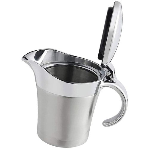 Double Insulated Gravy Boat – Stainless Steel Sauce Jug with Hinged Lid