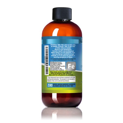 NutriNoche Pure Crystalline Liquid Iron Supplement - 30 ppm - Colloidal Minerals