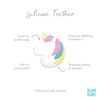 Bumkins Baby Teething Freezer Toy Keys Rings, Soft Flexible Silicone Pacifier, Safe to Chew, Cool Teether Gum Relief, Essentials for Babies 3 Months, Freezable, Sensory Textured, Unicorn