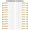 FOCALLURE Eyebrow Stamp and Eyebrow Stencil Kit, 24 Reusable Brow Shape, Sweatproof Eyebrow Powder, Long-Lasting, Easy to Use, Filling and Shaping Perfect Eyebrow Makeup, BLONDE