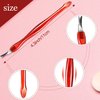 30 Pieces Nail Cuticle Knife Cuticle Trimmer Remover Pusher Stainless Steel Dead Skin Callus Removal Fork with Plastic Handle 4 Inch Nail Tool Nail Cleaner Tool for Fingernail and Toenail