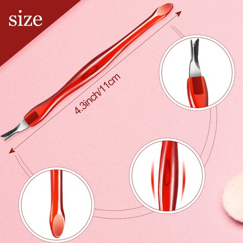 30 Pieces Nail Cuticle Knife Cuticle Trimmer Remover Pusher Stainless Steel Dead Skin Callus Removal Fork with Plastic Handle 4 Inch Nail Tool Nail Cleaner Tool for Fingernail and Toenail