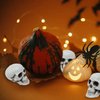 Honbay 6PCS Mini Halloween Skulls Decoration Plastic Fake Skeleton Head Table Decor Prank Props for Halloween Craft Party Favors