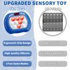 Intoypad Pop Game Light Up Fidget Toy for Kids, 6 Modes LED Screen Quick Push Pop Game Controller Electric Fidget Popper Game Bubble Road Trip Car Game Birthday Toys for Kids Boys Blue
