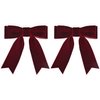 2PCS 5" Velvet Red Wine Hair Bows Girls Hair Clips Ponytail Holder Accessories for Women Girls Toddlers