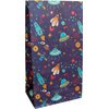 Outer Space Favor Bags - 24-Count Patterned Kraft Paper Goodie Gift Bags - Treat Bags and Party Supplies for Theme Party, Kids Birthday, Party Favor - 9.5" x 5.5" x 3.25"