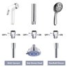 Shower Shut Off Valve Shower Head Flow Restrictor Shower Flow Control Valve Brass Shut Off Valve for Handheld Shower, Chrome
