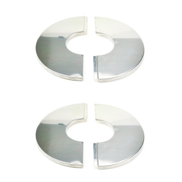 Tsnamay Wall Split Flange, Stainless Steel Round Escutcheon Plate for 2"/51mm Diameter Pipe, Pack of 2