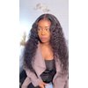 Deep Wave Lace Front Wigs Human Hair Wigs for Black Women Curly Human Hair Wigs Wet and Wavy Lace Front Wig Human Hair Glueless Wigs Human Hair with Baby Hair 150% Density(Natural Color, 18 Inch)