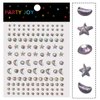 Moon Stars Face Gems Jewels for Women Glitter Hair Crystal Rhinestones Rave Party Festival Party Club Body Face Eye Nail Makeup Stickers Temporary Tattoos (Stars)