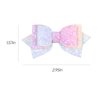 3 inch Glitter Rainbow Hair Bow Clips Small Cute Boutique Alligator Hairpins Sparkly Sequin Cheer Barrettes Birthday Xmas Back School Gift for Little Baby Girls Teens Toddlers Kids