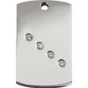 Stainless Steel with Swarovski Zirconia Military Pet Id Tag - Small