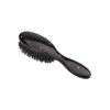 Bass Brushes | Shine & Condition Hair Brush | Pure Natural Bristle FIRM | High Polish Acrylic Handle | Full Oval | Jet Black Finish | Model 876S - JTB