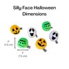 Midlee Silly Face Halloween Balls Plush Dog Toy