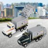 ArtCreativity Diecast Garbage Toy Trucks with Pullback Mechanism, Set of 2, Diecast Metal Pull Back Truck Toys for Boys and Girls, Opening and Closing Back, Best Birthday Gift