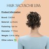 CAISHA by PRETTYSHOP Jumbo Hairpiece Scrunchy Updo Voluminous Curly Messy Bun Brown Mix G21L