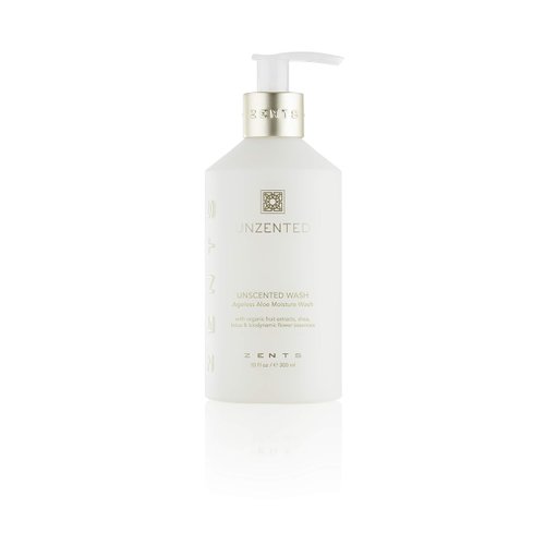 Zents Hand and Body Wash (Fragrance-Free) Moisturizing Anti-Aging Cleanser with Organic Shea Butter & Aloe for Dry Skin, 10 fl oz
