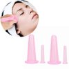 Beetoo Natural Silicone Massage Cup, Anti Cellulite Facial Cupping Therapy for Face Neck Body, Vacuum Suction Massage Cups, Anti-Aging Beauty Tool (Pink)