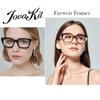 JOVAKIT Non Prescription Glasses for Women Men Fashion Square Frame Eyeglasses (Black)