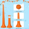 GCQJOQ 6 Pcs Collapsible Stadium Horn, 21 Inch, Plastic Vuvuzela Trumpet Noisemakers for Sports Events, Carnivals, Parties, Orange