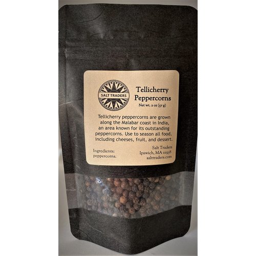 SALT TRADERS Tellicherry Indian Black Peppercorns - 2 oz Net Wt.