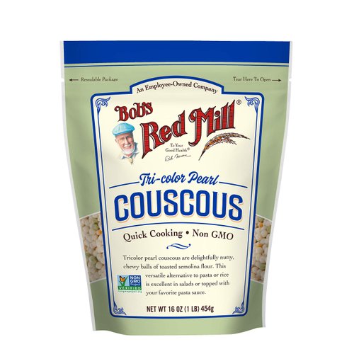 Bob's Red Mill Tri-Color Pearl Couscous, Quick Cooking - 1 Pound (Pack of 1) - Non-GMO, Vegan, Israeli Couscous