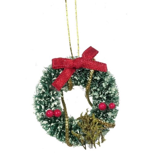 Dollhouse Miniature Holiday Wreath