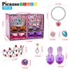 PicassoTiles Kids Fairytale Royal Princess Dress Up Pretend Play Tiara, Jewelry Boutique, Shoes & Fashion Accessories Toy Collection For Girls Children Ages 5+ STEM Creative Imagination Toys