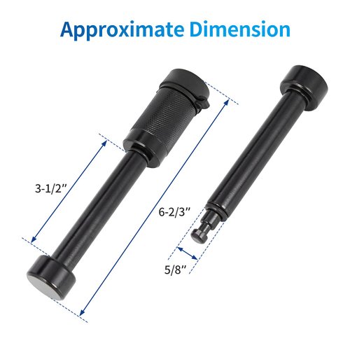 METOWARE Trailer Hitch Lock Hitch Receiver Lock Fits Class III IV and 2" 2-1/2" Receiver with 5/8" Dia 3-1/2” Long Pin and 8 Anti-Rattle Rubber O-Rings, for Trailer Truck Car Boat (1 Pack)