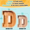 SummiDate Wooden Letter Piggy Bank| Piggy Bank for Boys Girls Toddler| Alphabet D Money Bank| Coin Bank Birthday Gift for Kids|Birthday Gift for Kids (D)