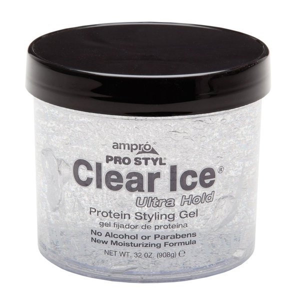 Ampro Clear Ice Protein Styling Gel, 32 oz (Pack of 7)