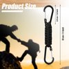 Ferraycle 5 Pieces Paracord Keychain Braided Paracord Lanyard Clips for Camping Hiking Clip Water Bottle Keys Backpack Tools (Black)