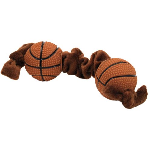 Coastal Pet Li'l Pals Plush and Vinyl Dog Toy 8" Basketball Tug (1-Unit)