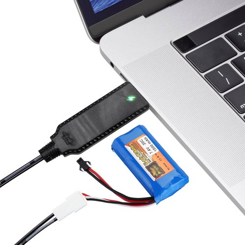 Smays Charger for Carrera Mario Kart Remote Control RC Car Battery, 3.7V USB Charging Cable 2-Pack