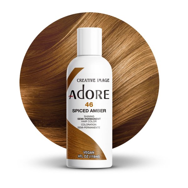 Adore Semi Permanent Hair Color - Vegan and Cruelty-Free Hair Dye - 4 Fl Oz - 046 Spiced Amber (Pack of 1)