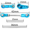 Vgoohobby Front Steering Link Rod Servo Link Linkages with 28T Servo Arm Compatible with WLtoys 1/28 K969 K979 K989 K999 P929 P939 Mini-Q Mini-Z RC Car (Blue)