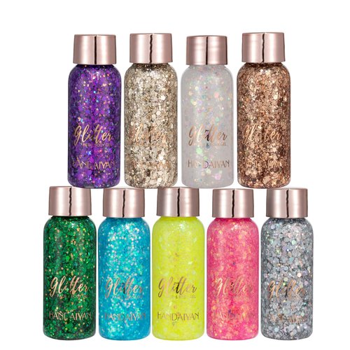 3 Color Glitter Mascara Contour Face Glitter Makeup,Body Glitter,Shining,Glitter,Shimmer, for Face and Body Gel Pearlescent Glitter Body Gel(A, 4.6 Ounce (Pack of 3))