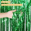 5 Pack Green Fringe Backdrop 3.2ft x 8.2ft Foil Curtain Tinsel Foil Fringe Curtains Backdrop Tinsel Backdrop Streamers for Birthday Curtain Party Decoration Wedding Christmas Decoration (Green)